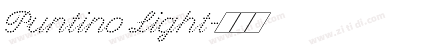 Puntino Light字体转换